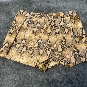 Karlie Faux Snakeskin Skort